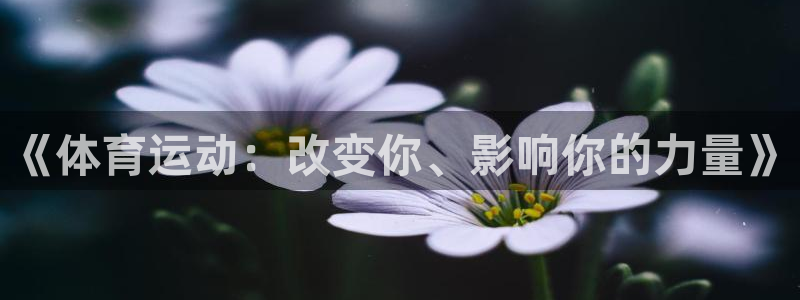 凯发官网下载平台注册:《体育运动:改变你、影响你的力量》